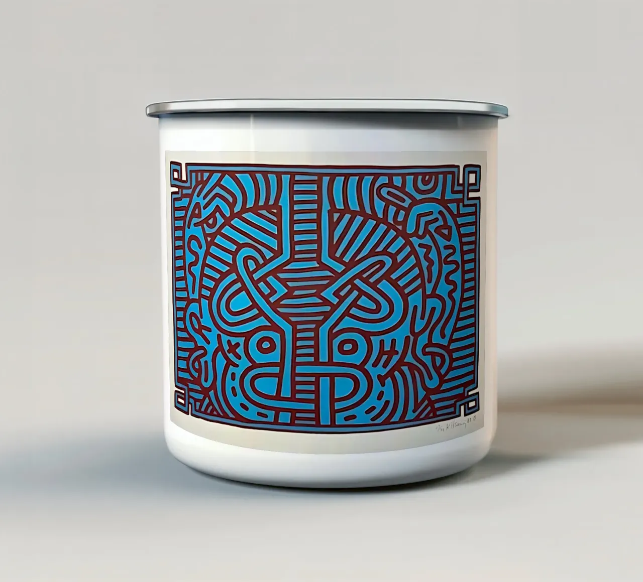Buddha di cioccolato 1 di Keith Haring tazza in smalto da tokovictory