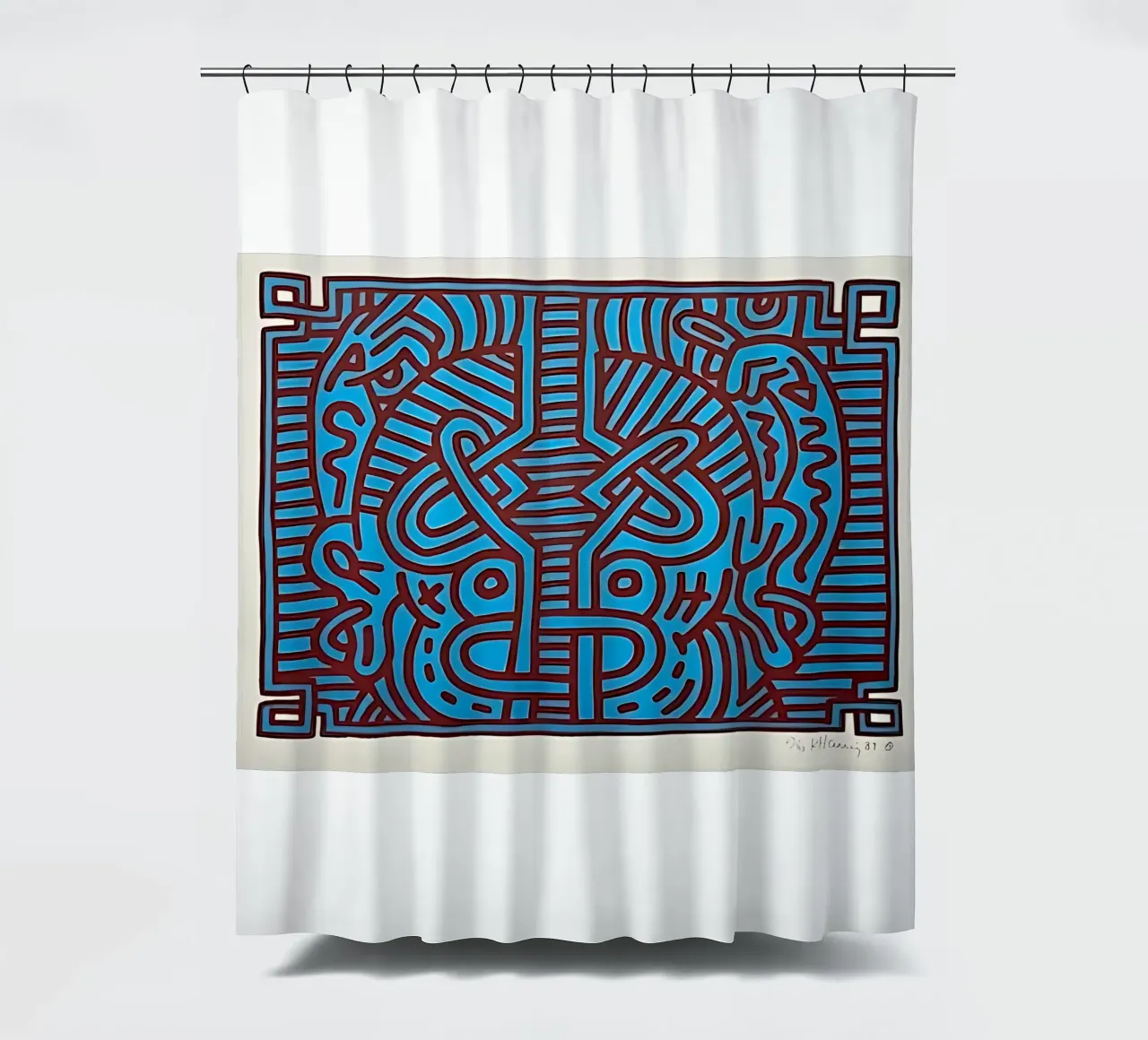 Buddha di cioccolato 1 di Keith Haring tenda da doccia da tokovictory