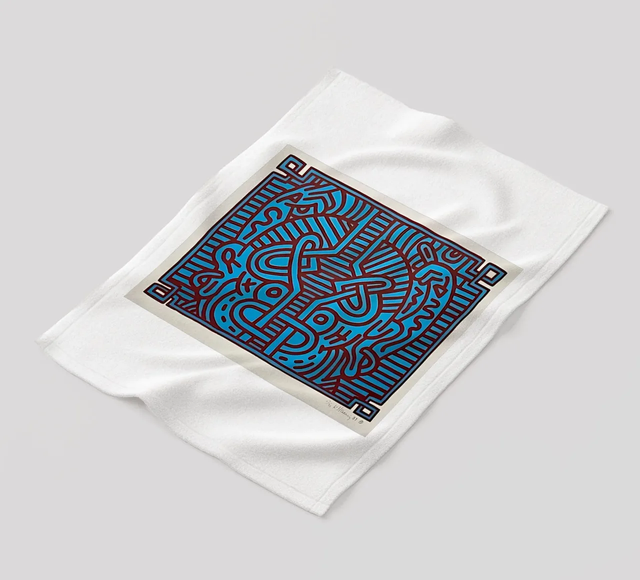 Buddha di cioccolato 1 di Keith Haring coperta in pile da tokovictory