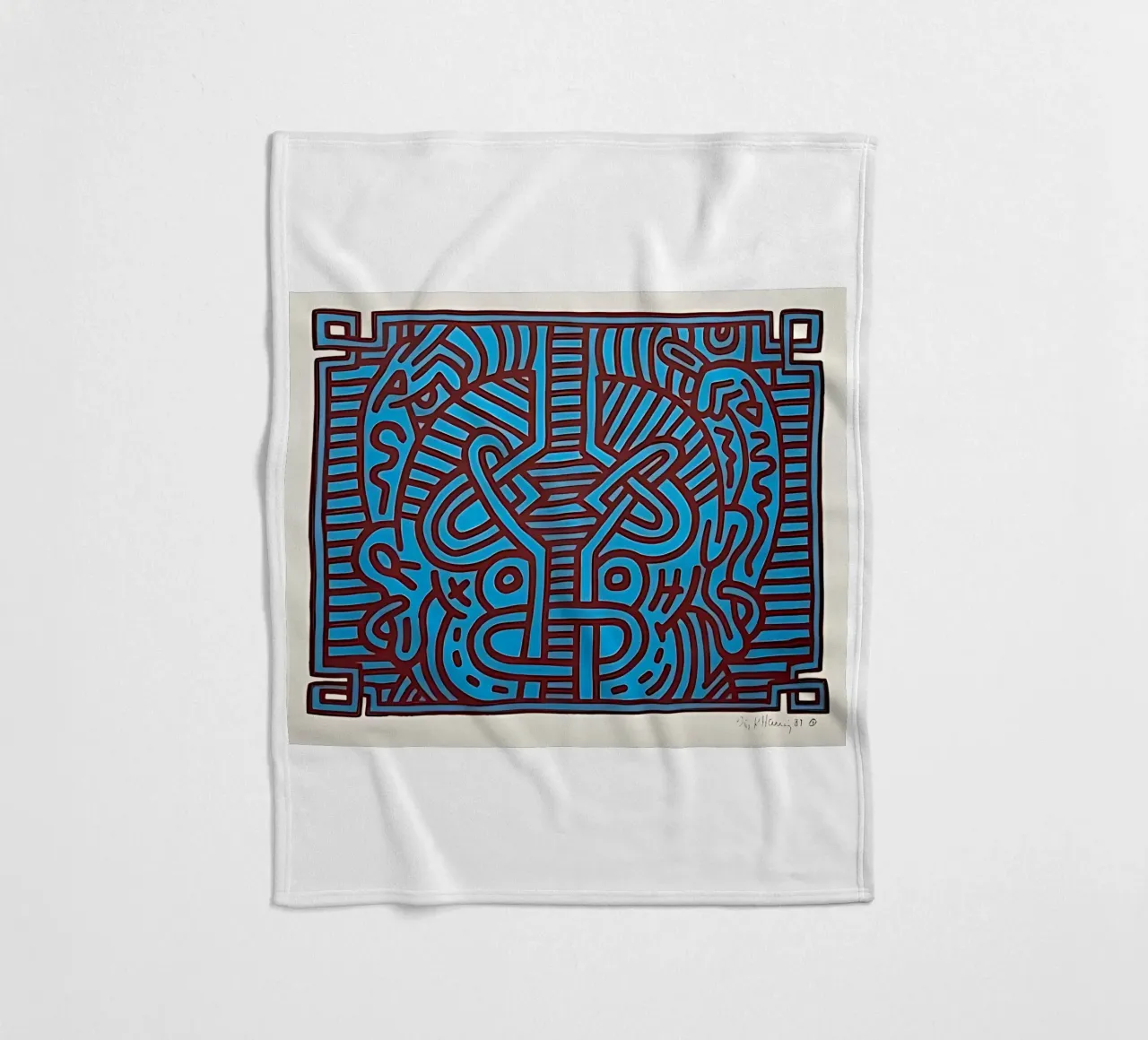 Buddha di cioccolato 1 di Keith Haring coperta in pile da tokovictory
