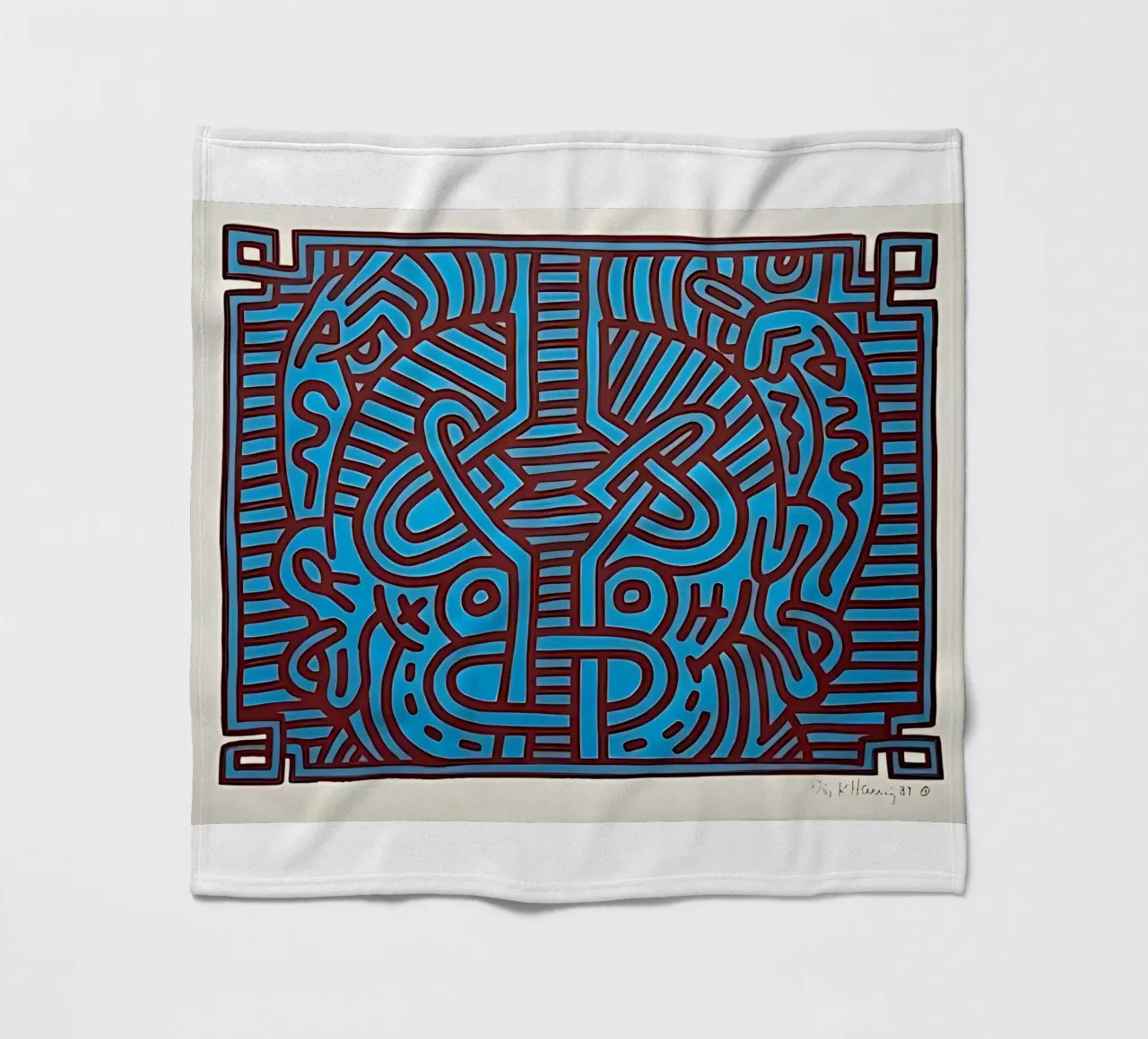 Buddha di cioccolato 1 di Keith Haring coperta in pile da tokovictory