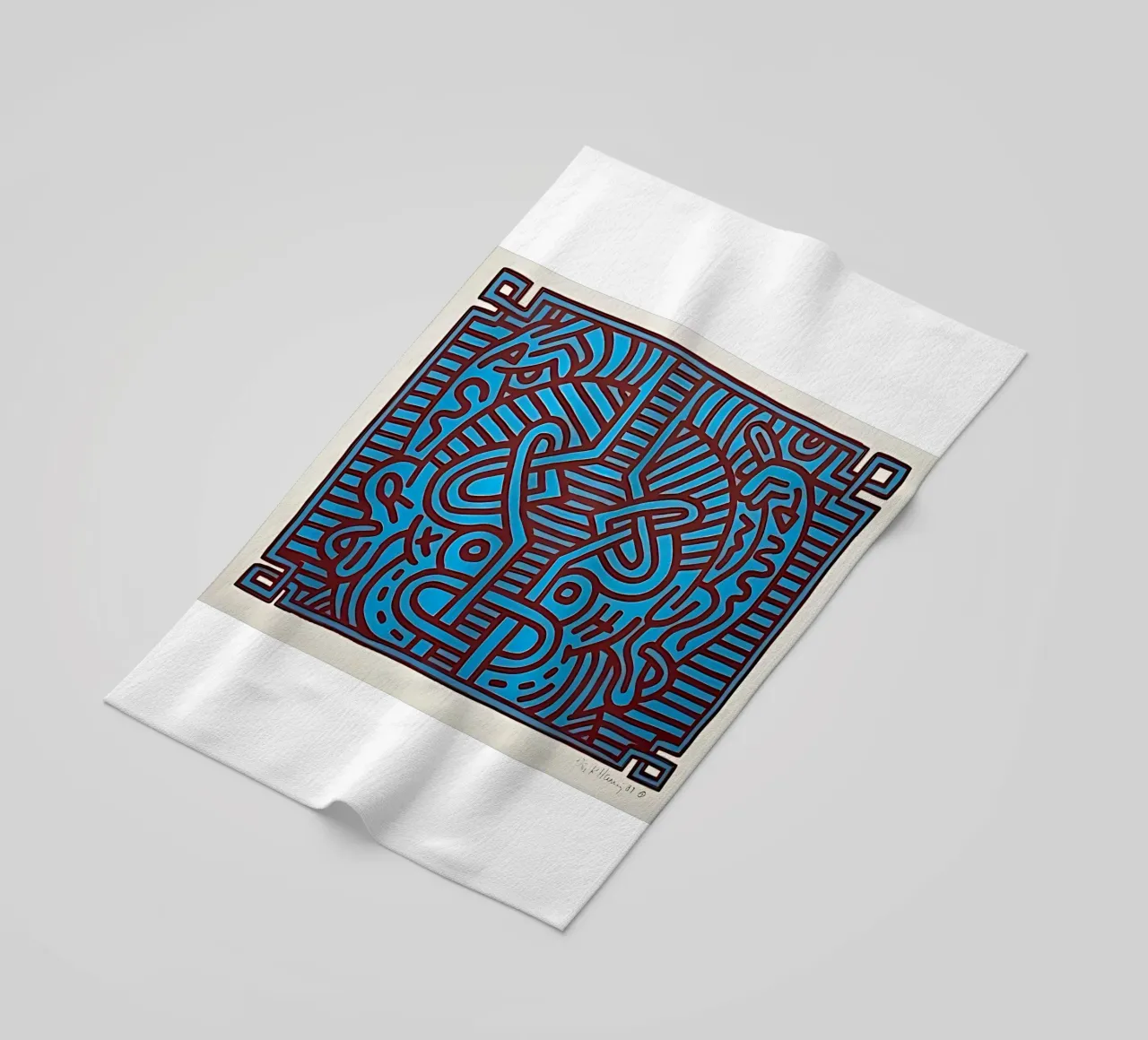Buddha di cioccolato 1 di Keith Haring telo mare da tokovictory