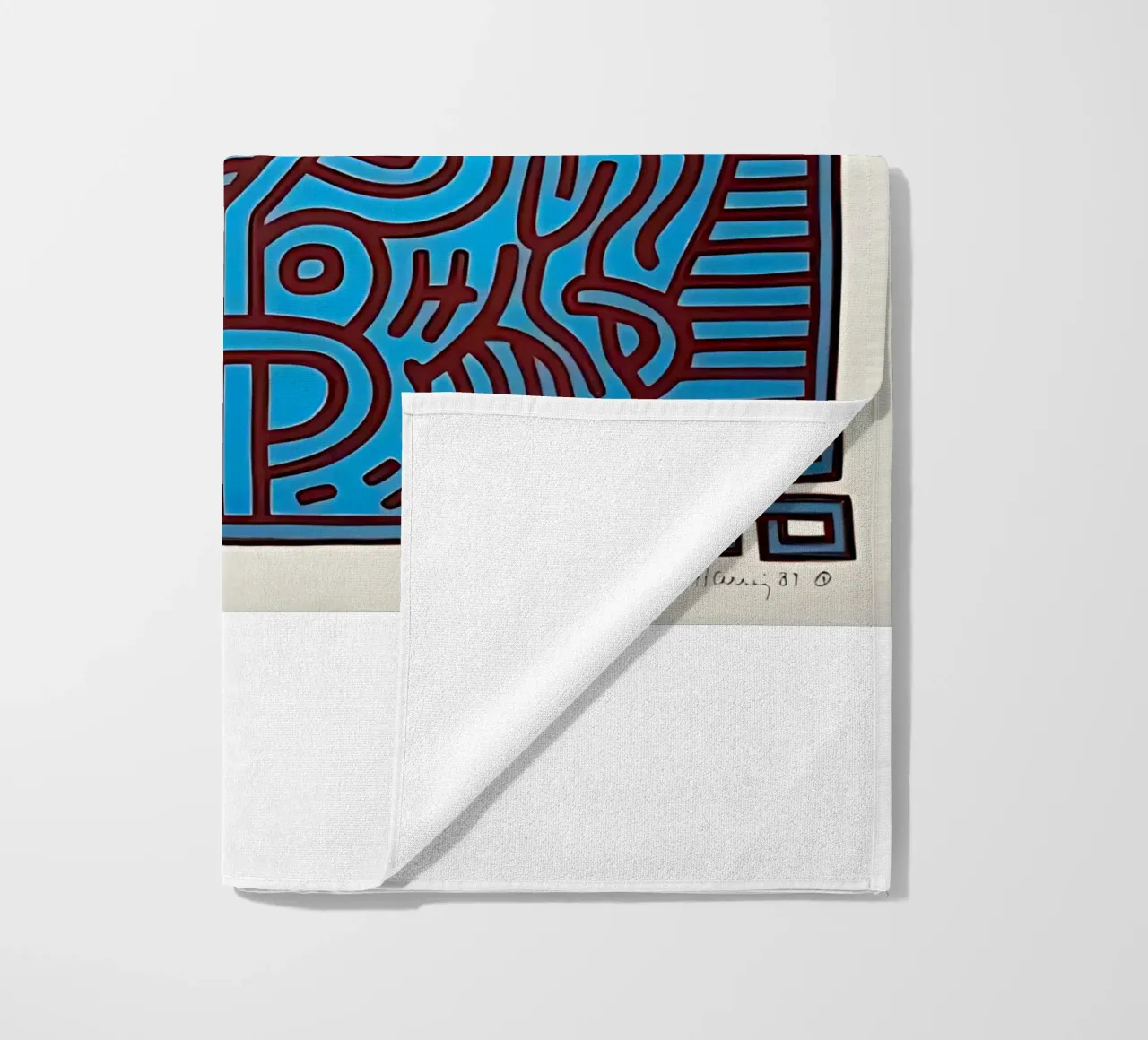Buddha di cioccolato 1 di Keith Haring telo mare da tokovictory