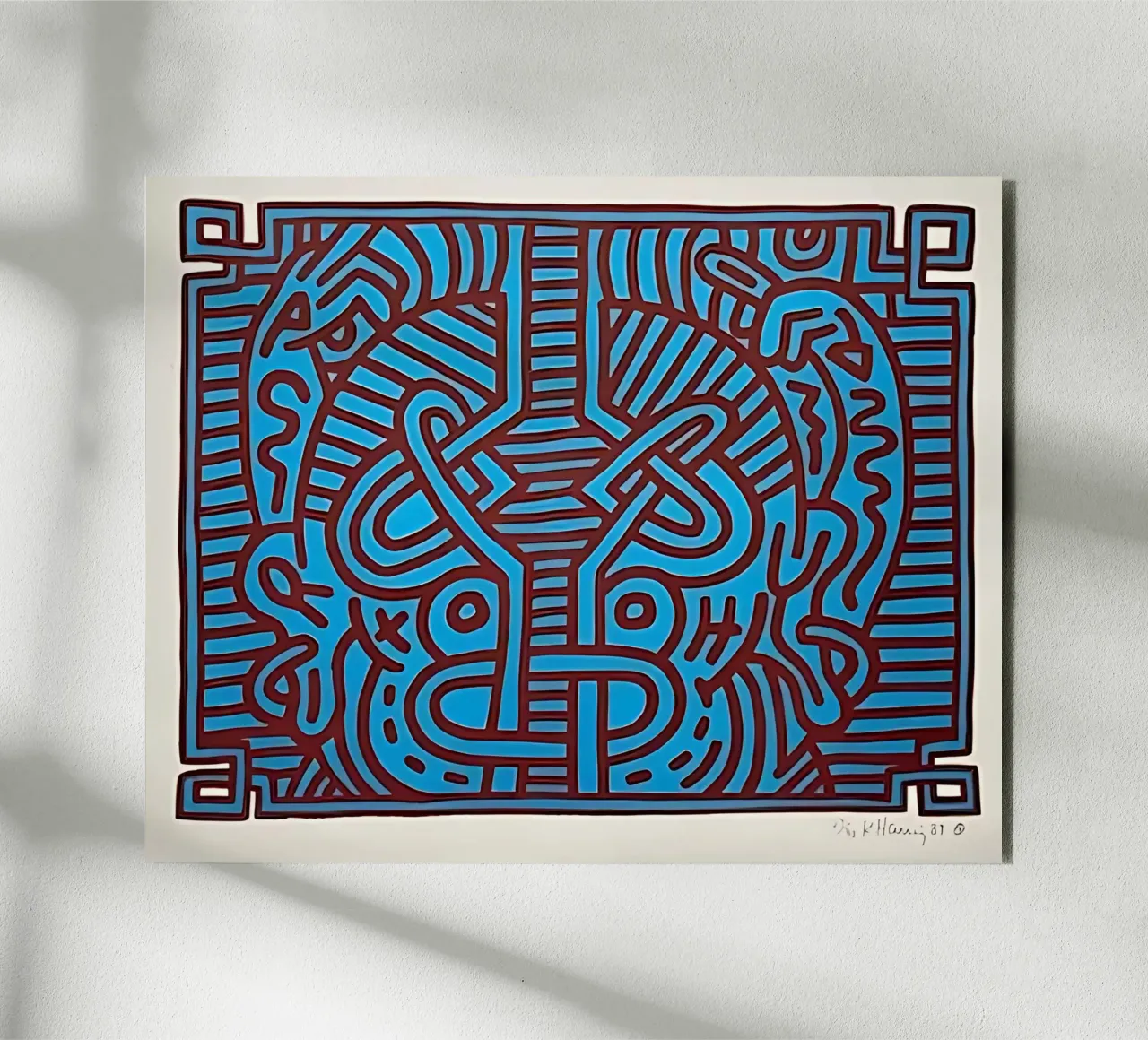 Buddha di cioccolato 1 di Keith Haring alluminio dibond da tokovictory