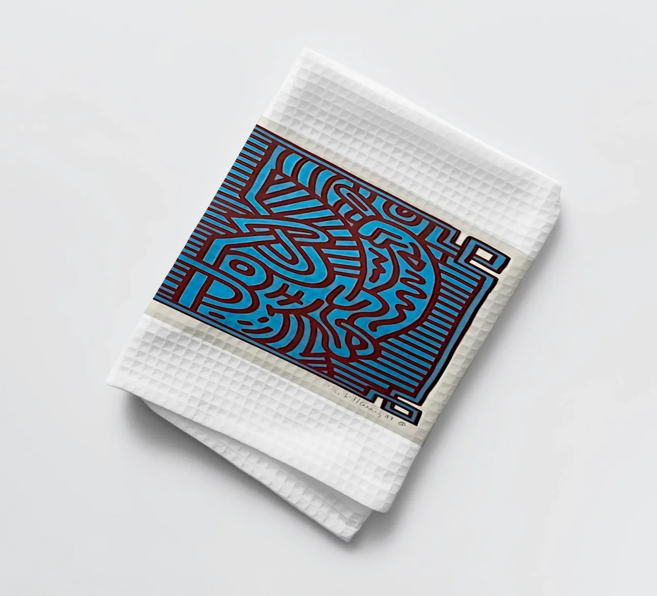 Buddha di cioccolato 1 di Keith Haring canovaccio da cucina da tokovictory