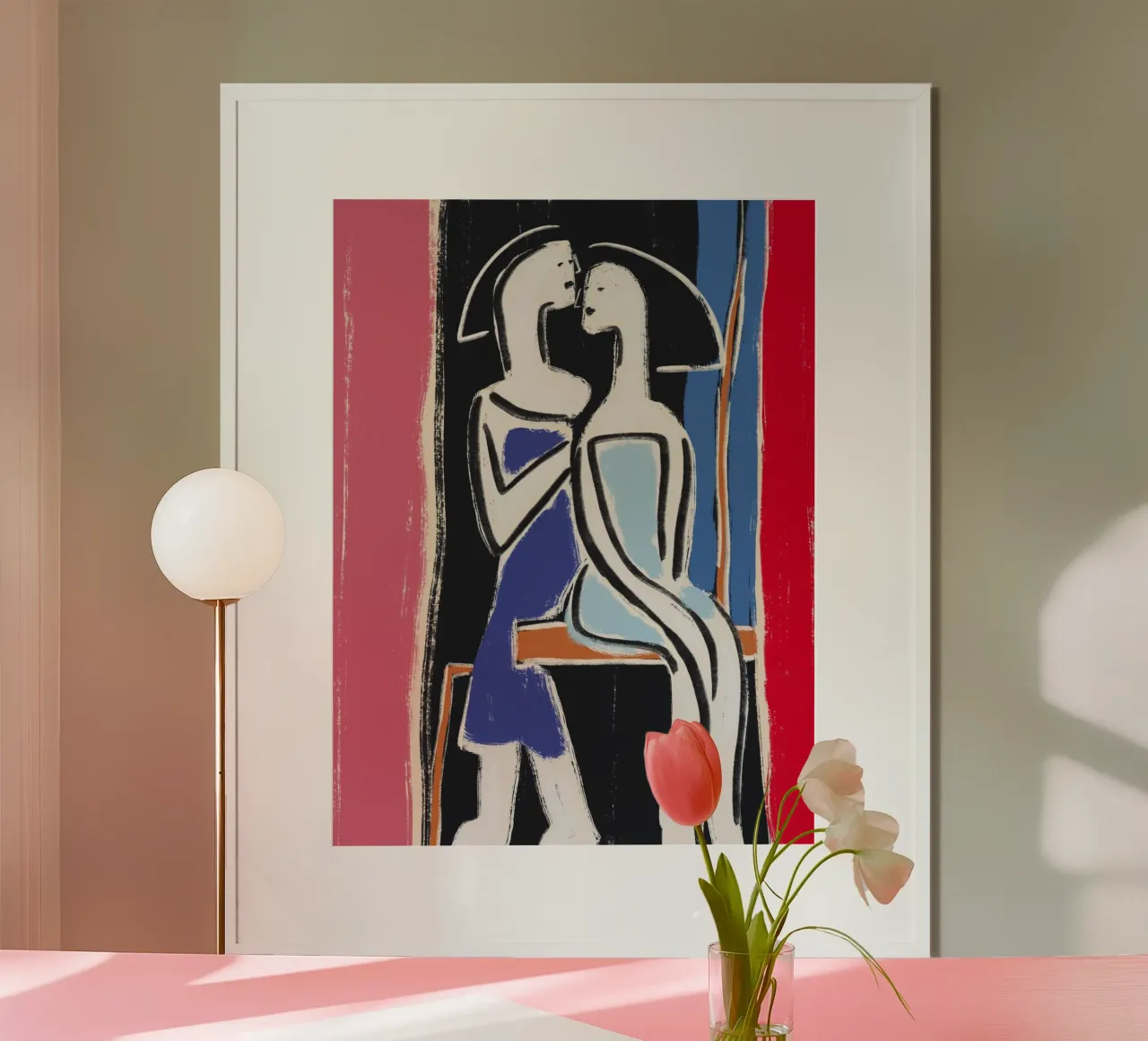 Sorelle poster con telaio in legno da Little Dean