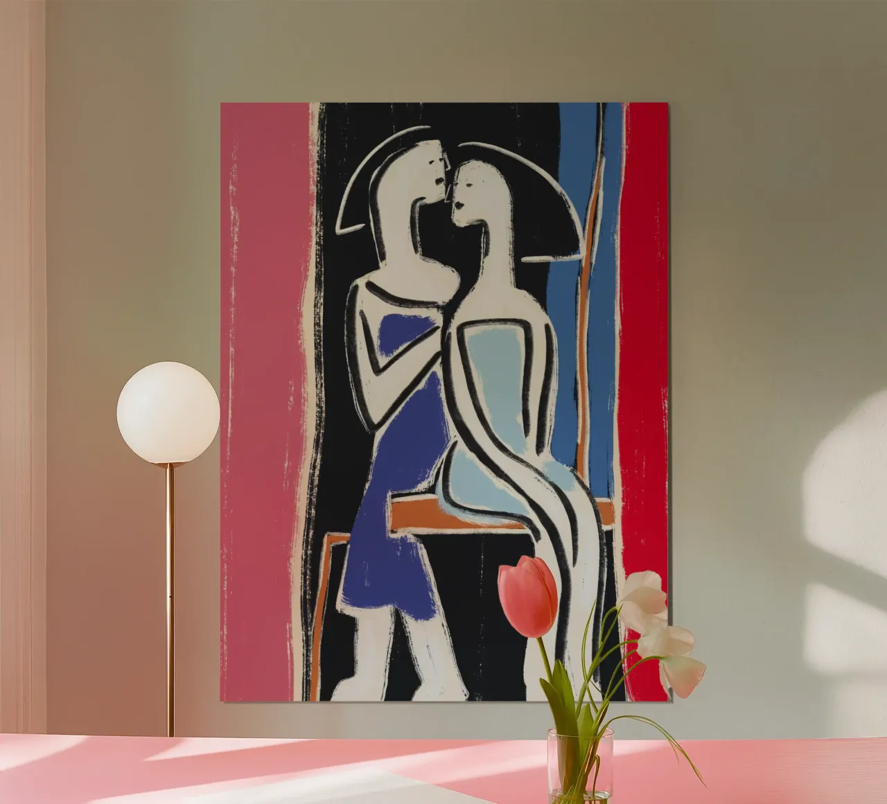 Sorelle poster con telaio in legno da Little Dean