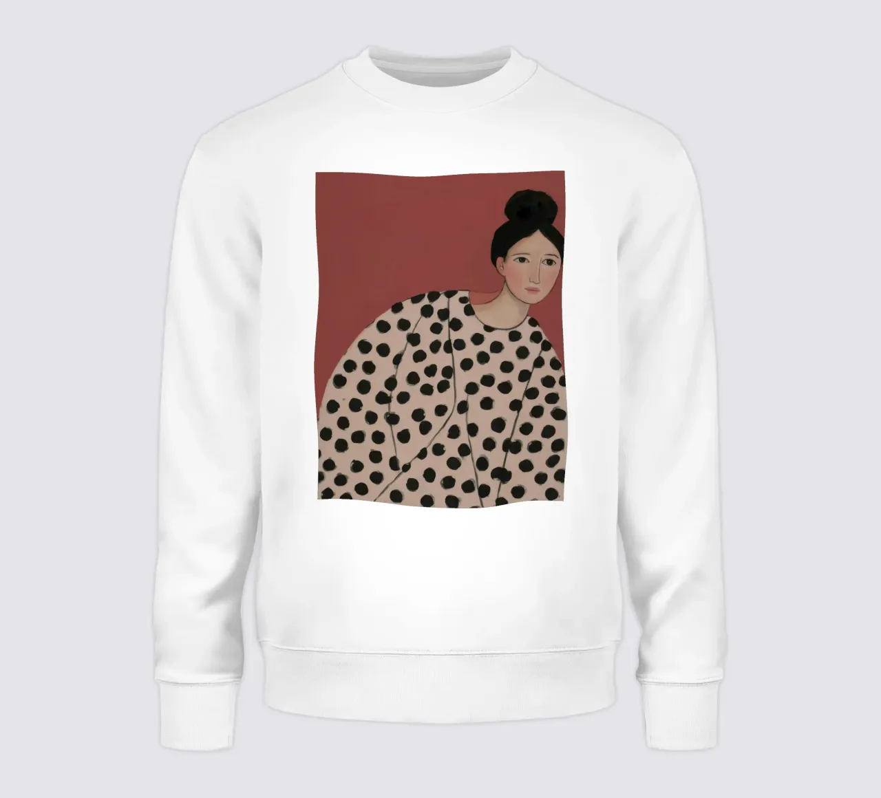 Polka Dot Respite sweatshirt by Aether Brush