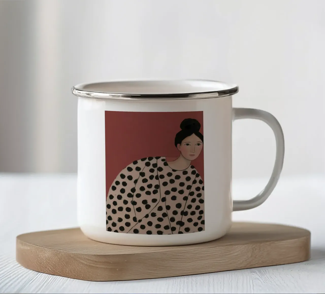 Respiro de lunares taza de esmalte de Aether Brush