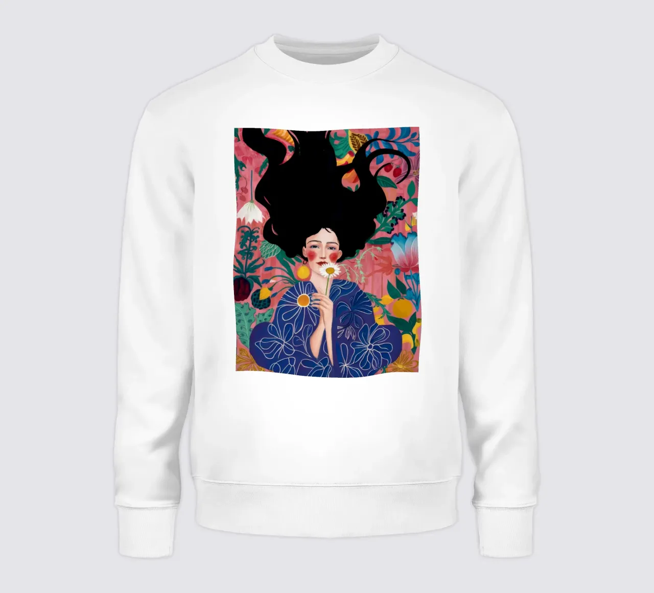 Psychedelische bloemsymfonie sweatshirt van Aether Brush