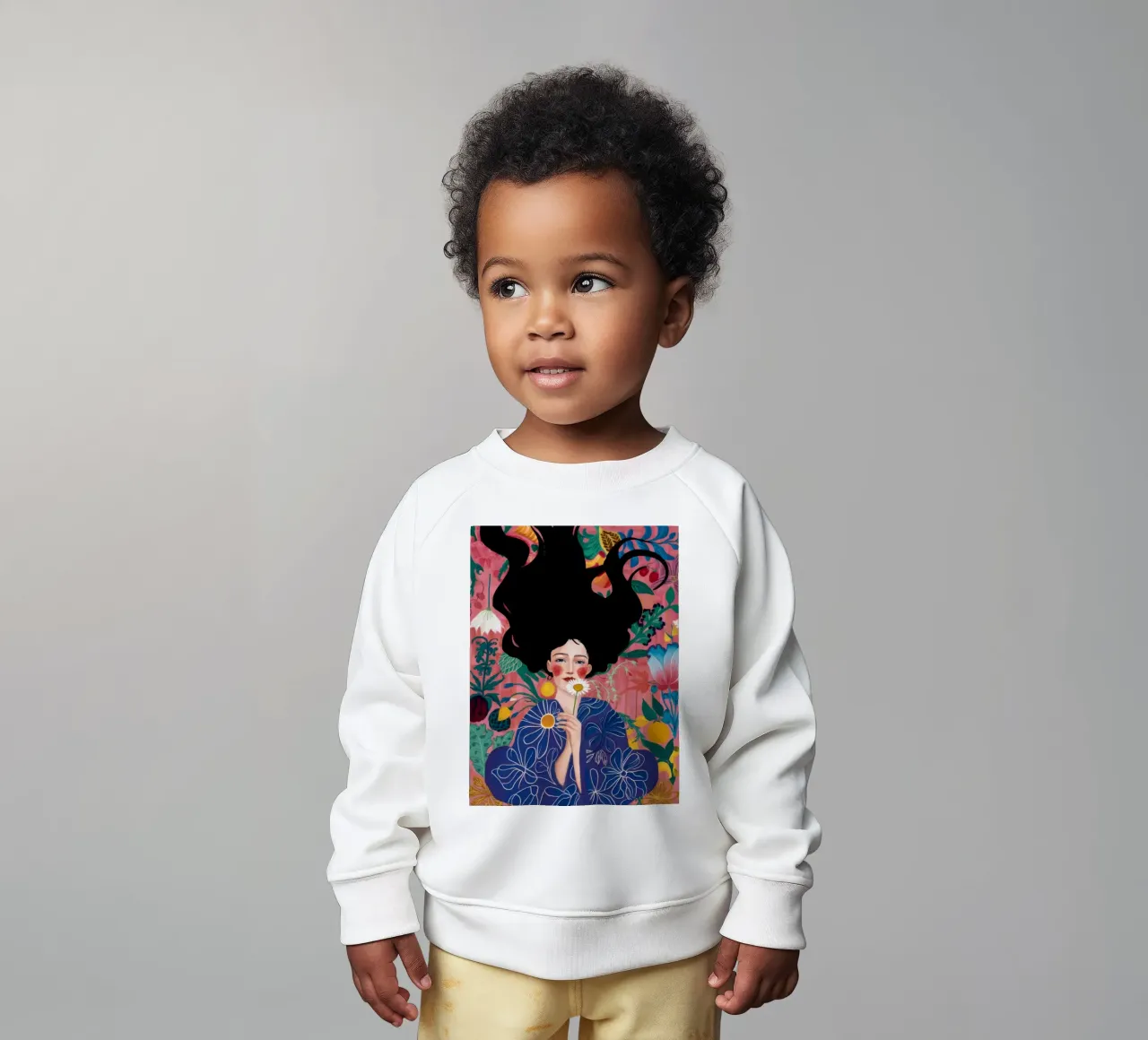 Psychedelic Flower Symphony baby sweatshirt by Aether Brush
