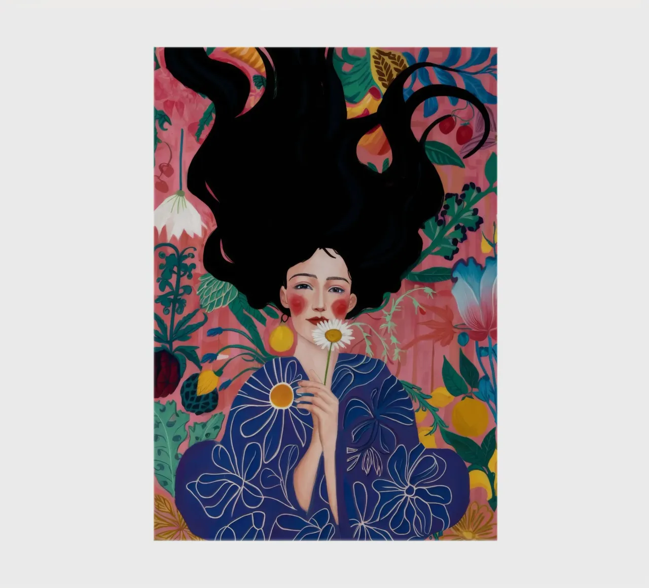 Psychedelic Flower Symphony notebook by Aether Brush