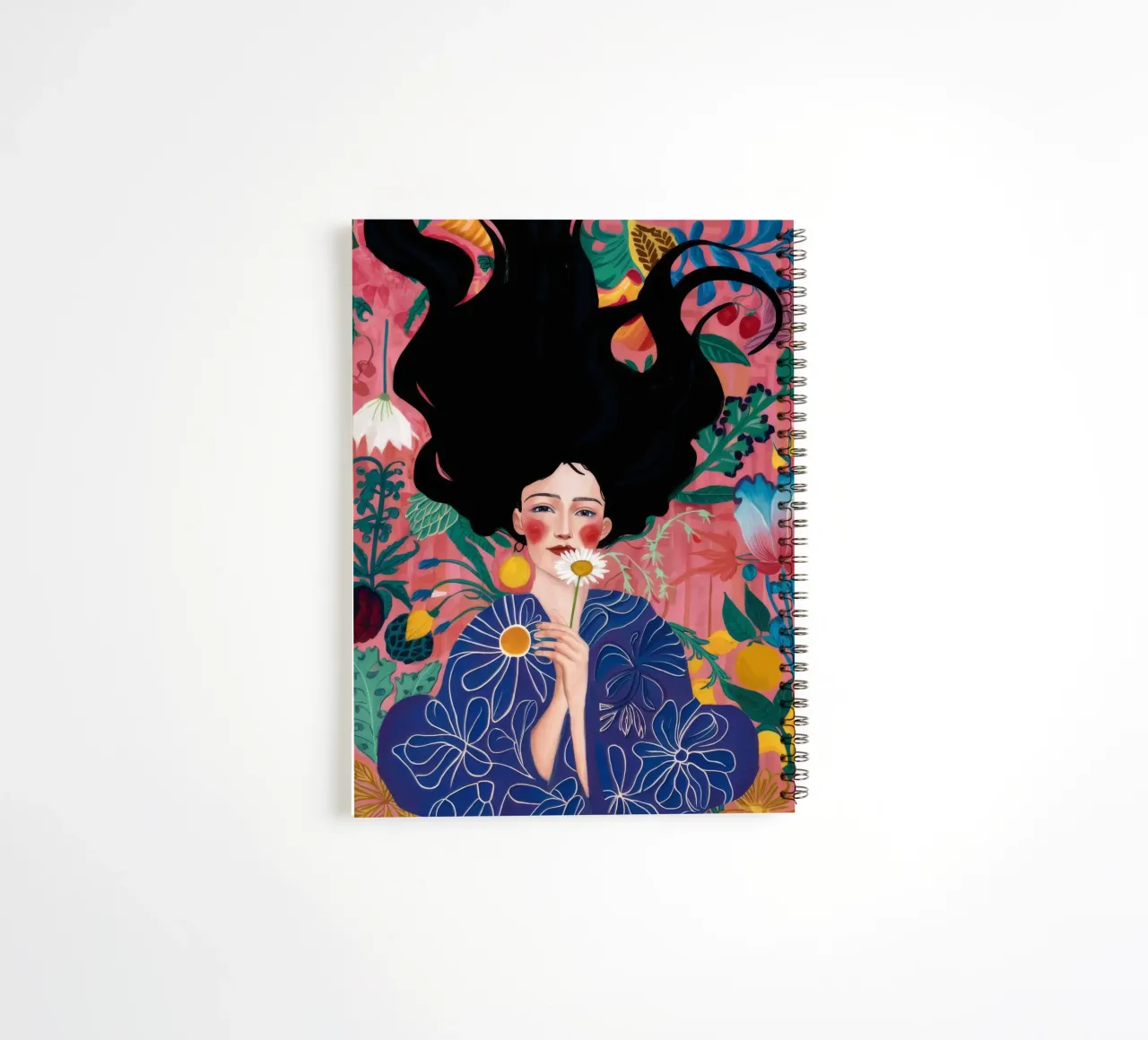 Psychedelic Flower Symphony spiral notebook by Aether Brush