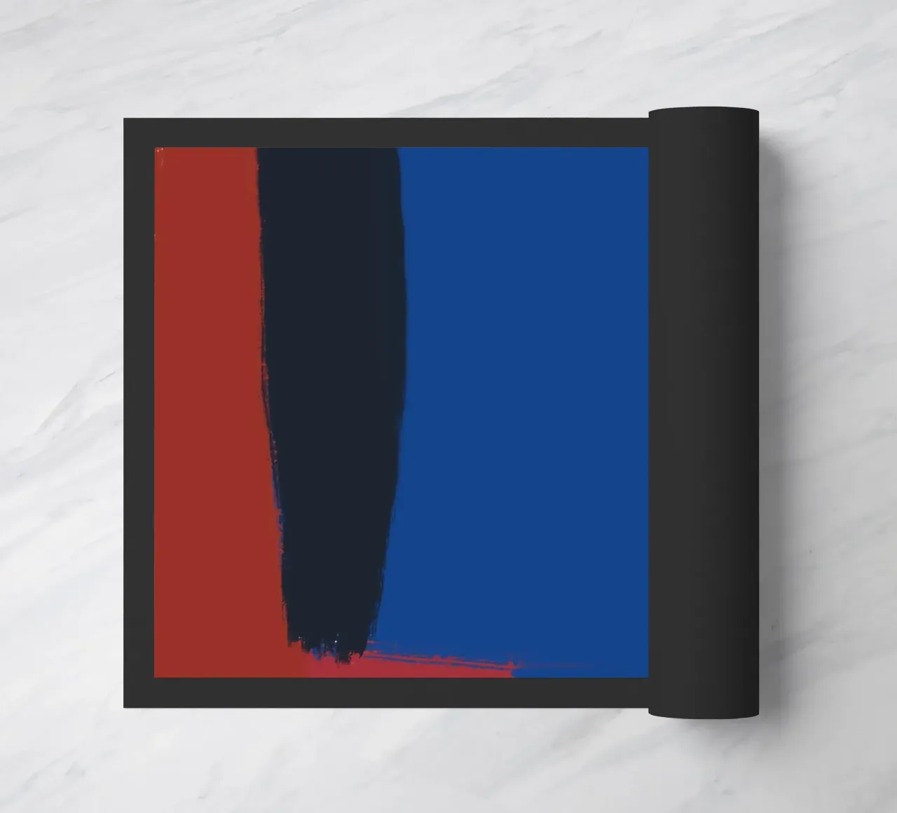 Composition abstraite de blocs de couleurs paillasson de Little Dean