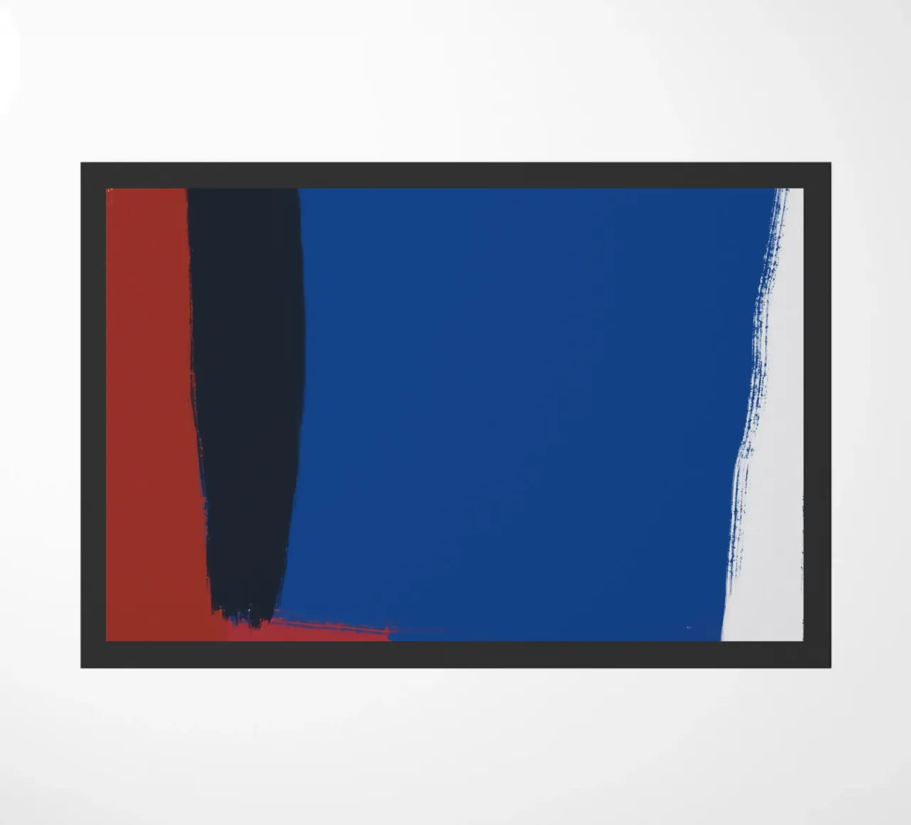 Abstract color block composition doormat by Little Dean