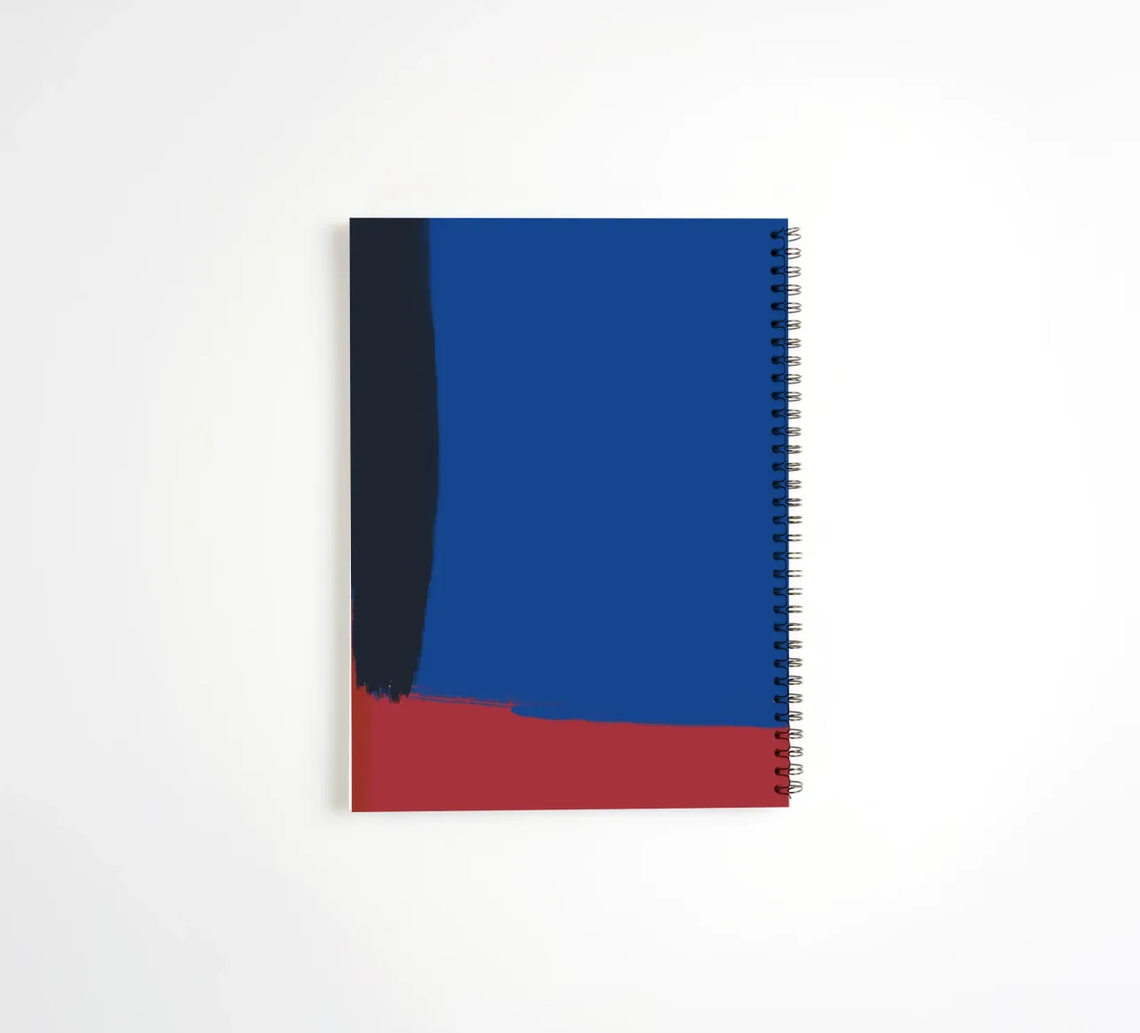 Abstract color block composition spiral notebook by Little Dean