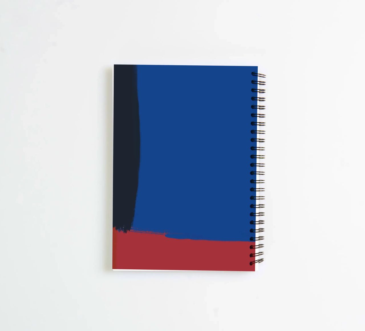 Abstract color block composition spiral notebook by Little Dean
