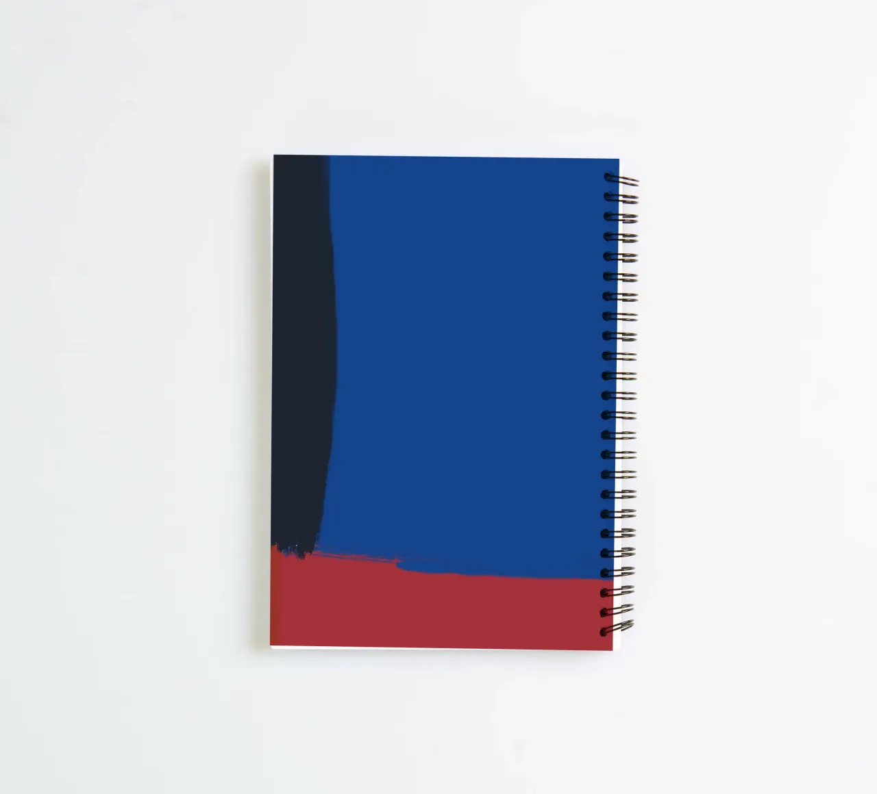 Abstract color block composition spiral notebook by Little Dean