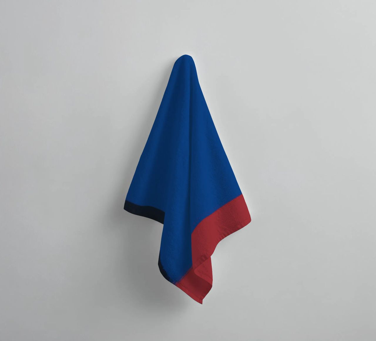 Abstract color block composition towel by Little Dean