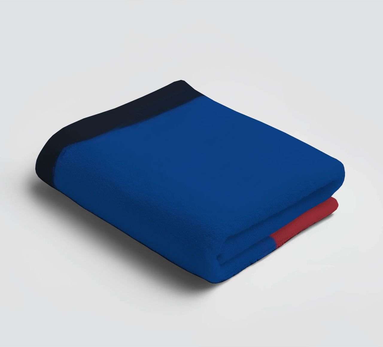 Abstract color block composition towel by Little Dean