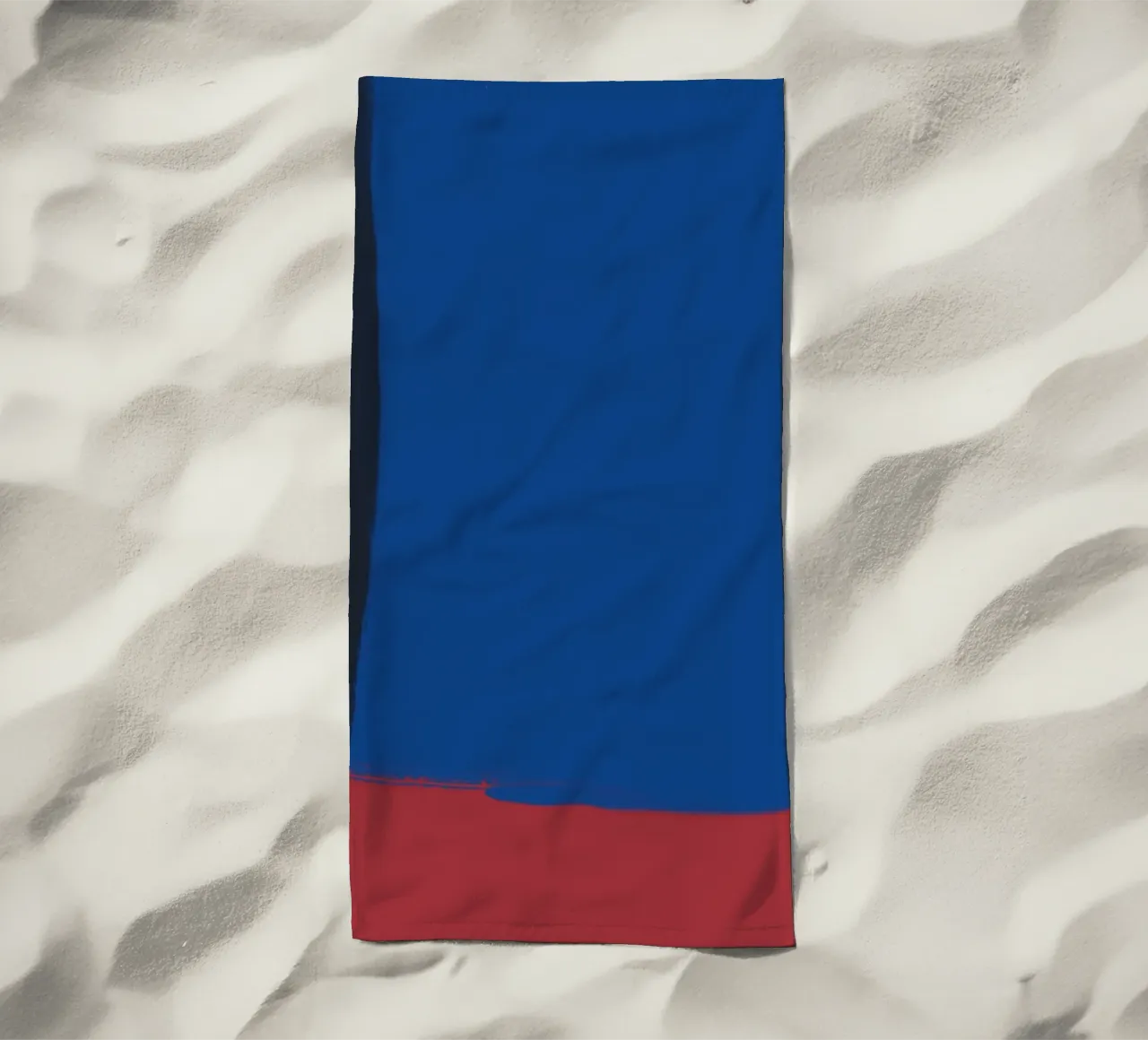 Abstract color block composition beach towel by Little Dean