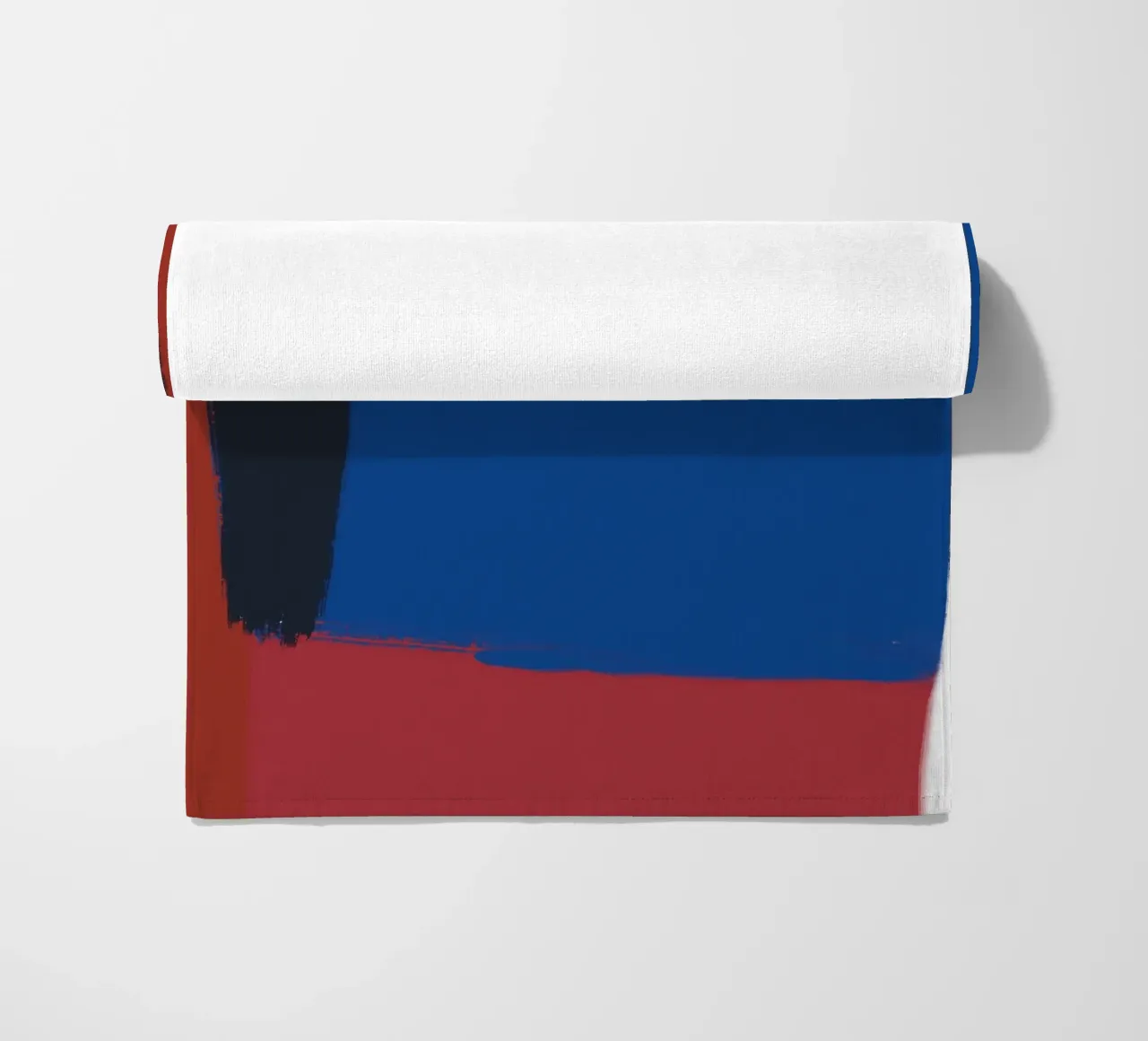 Abstract color block composition beach towel by Little Dean