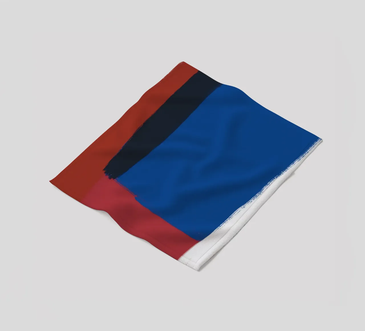 Abstract color block composition fleece blanket by Little Dean