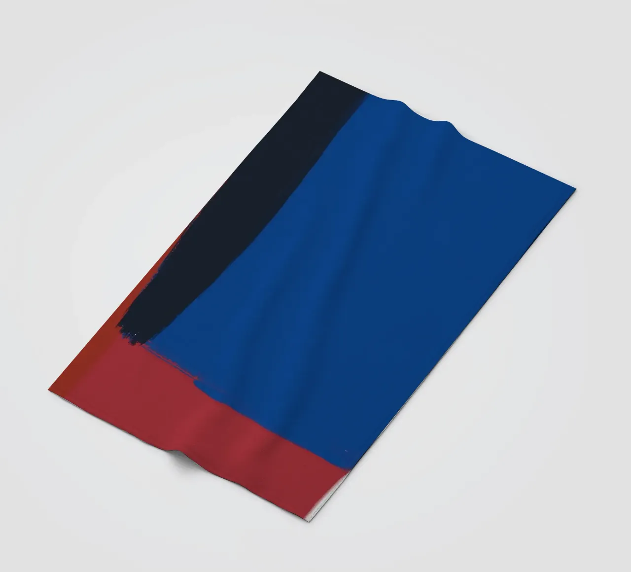 Abstract color block composition fleece blanket by Little Dean