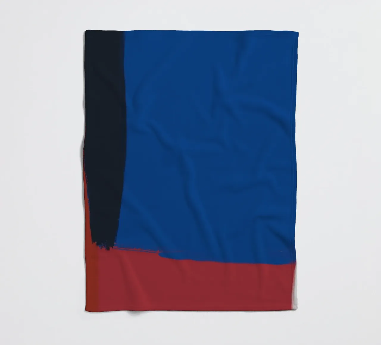 Abstract color block composition fleece blanket by Little Dean