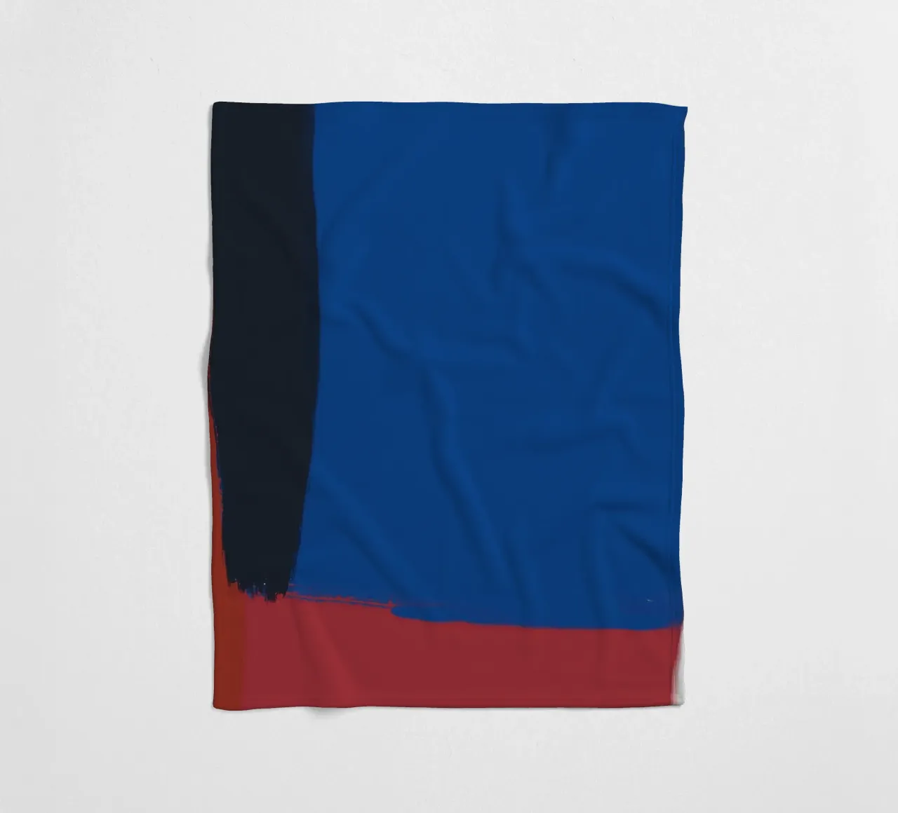 Abstract color block composition fleece blanket by Little Dean