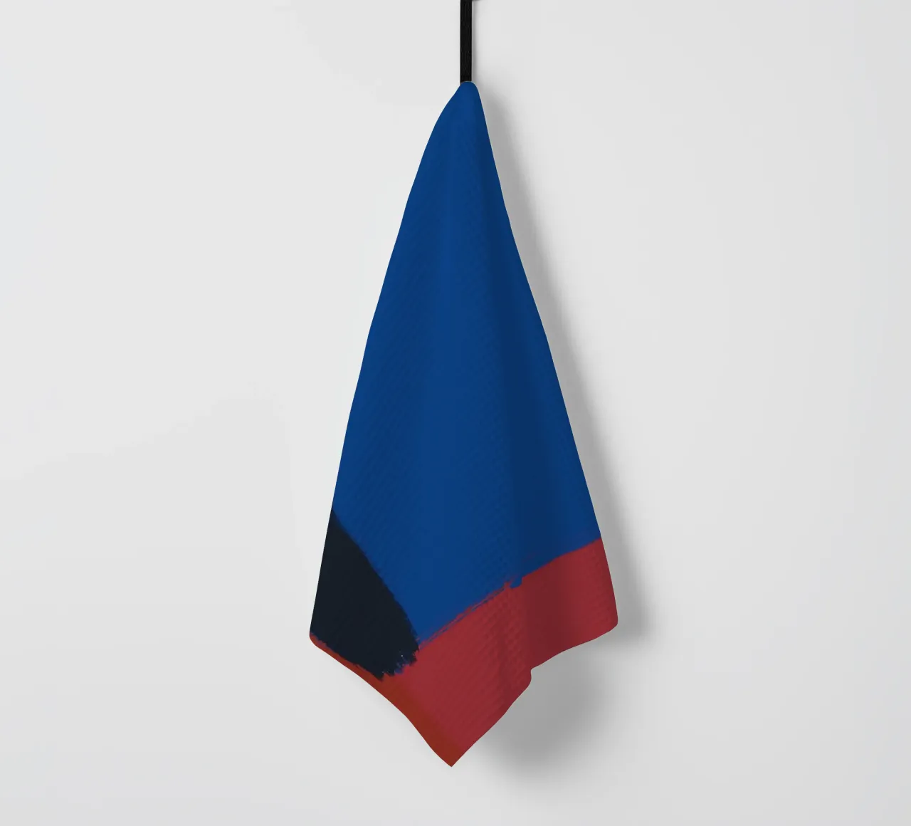 Abstract color block composition tea towel by Little Dean