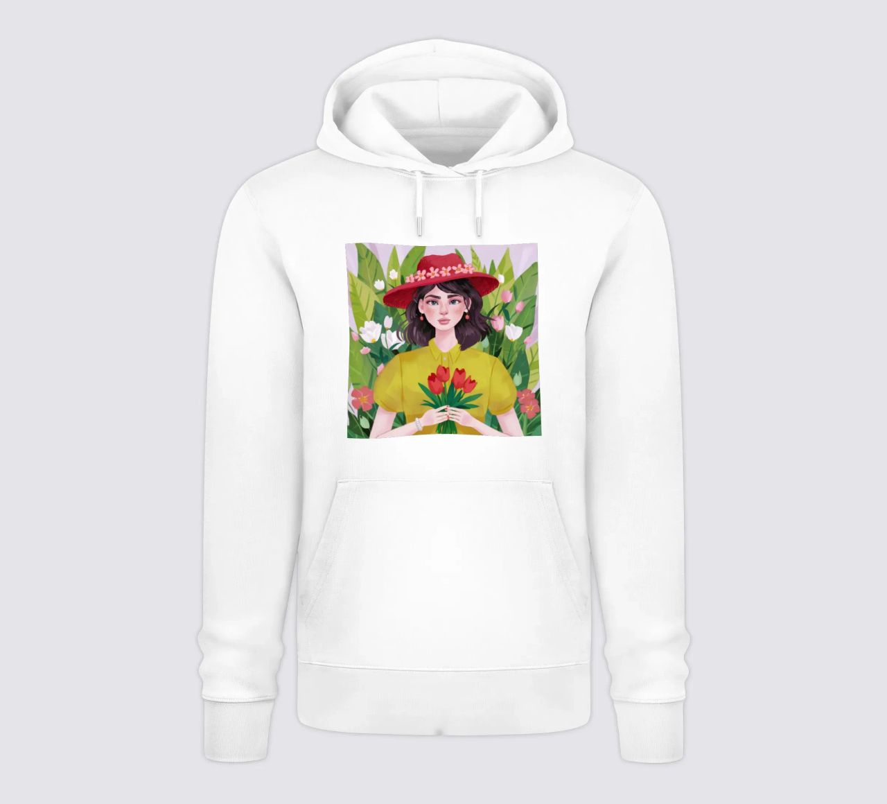 Tulipano Primavera Reverie felpa con cappuccio da Aether Brush