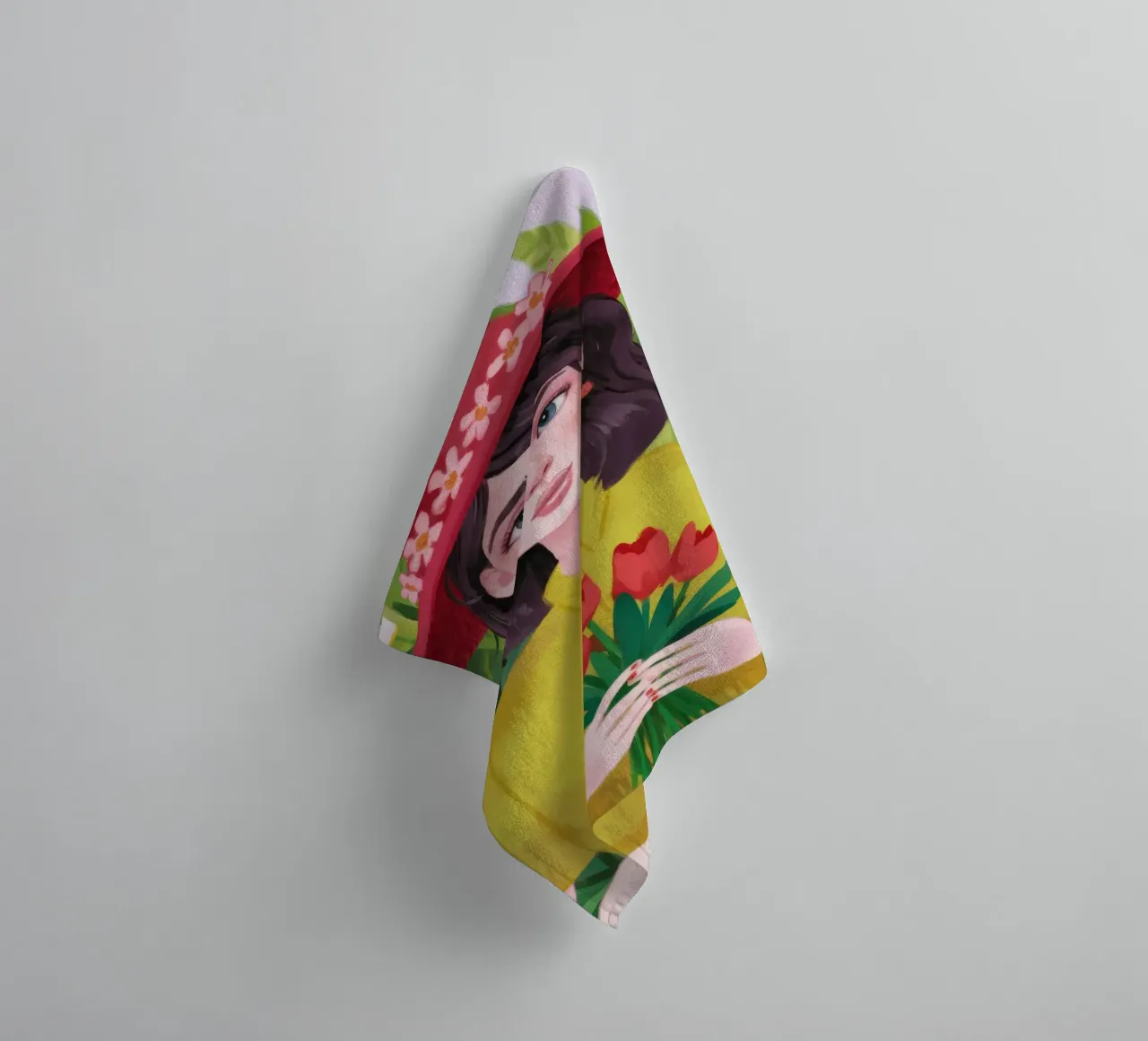 Tulip Spring Reverie towel by Aether Brush