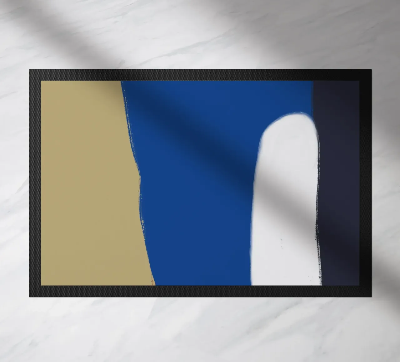 Abstract color block composition x doormat by Little Dean