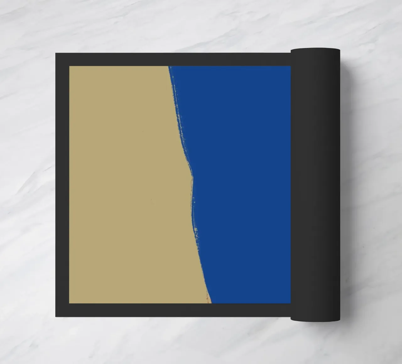 Abstract color block composition x doormat by Little Dean