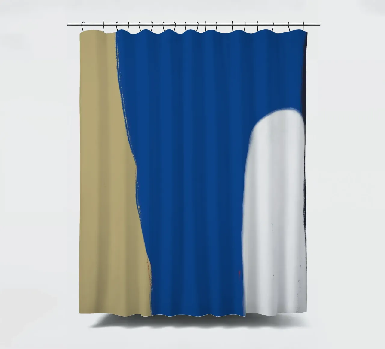 Abstract color block composition x shower curtain by Little Dean