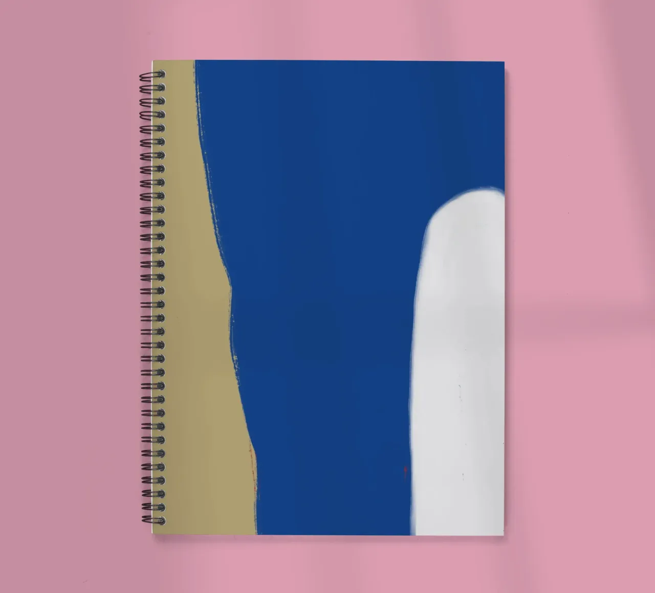 Abstracte kleurenblok compositie x notitieboek met spiraal van Little Dean