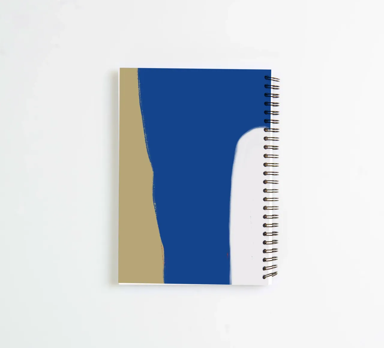 Abstracte kleurenblok compositie x notitieboek met spiraal van Little Dean