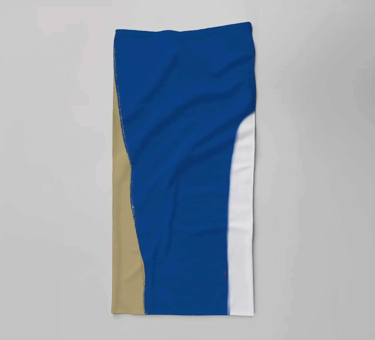 Abstracte kleurenblok compositie x badhanddoek van Little Dean
