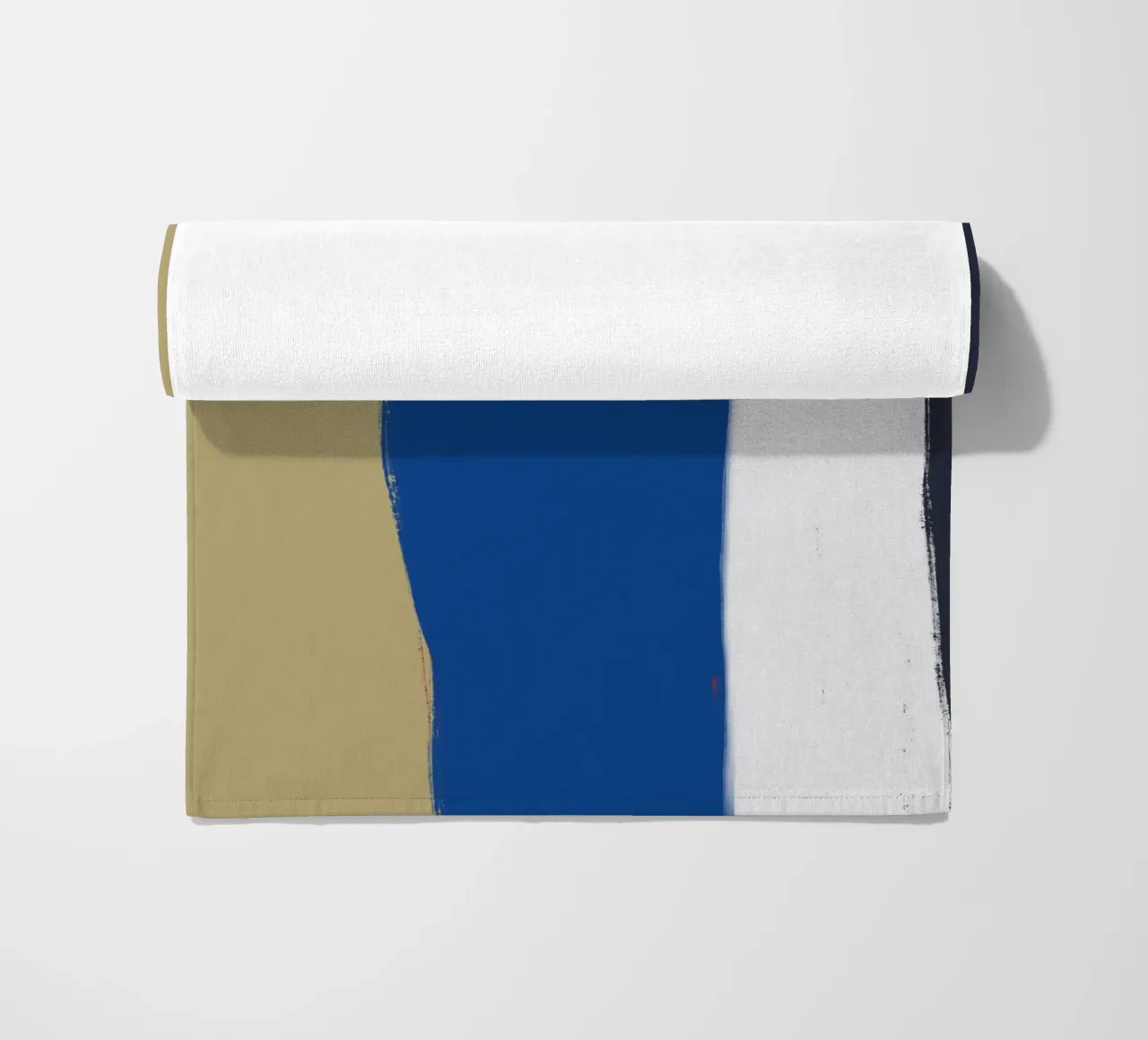 Abstract color block composition x beach towel by Little Dean