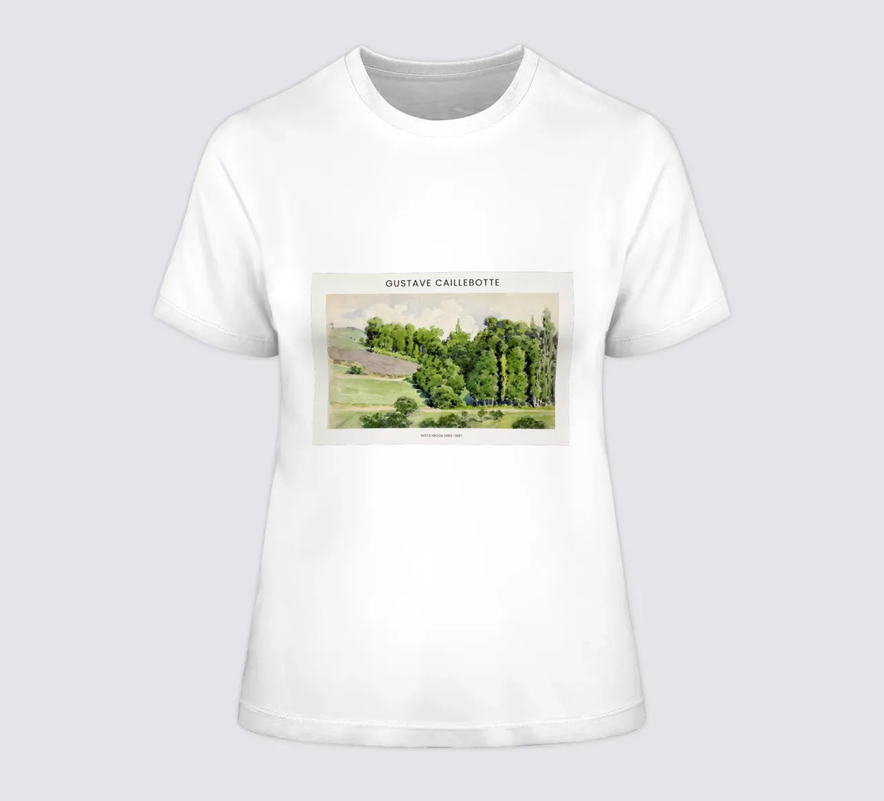 Caillebotte - Sketchbook women's fitted t-shirt by Vintage by JUNIQE