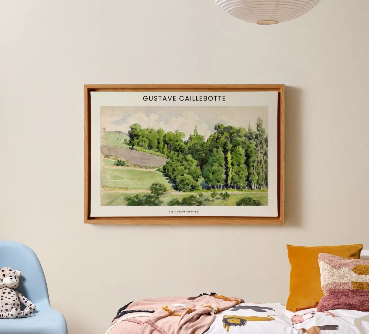 Caillebotte - Sketchbook tela con Cornice a cassetta da Vintage by JUNIQE