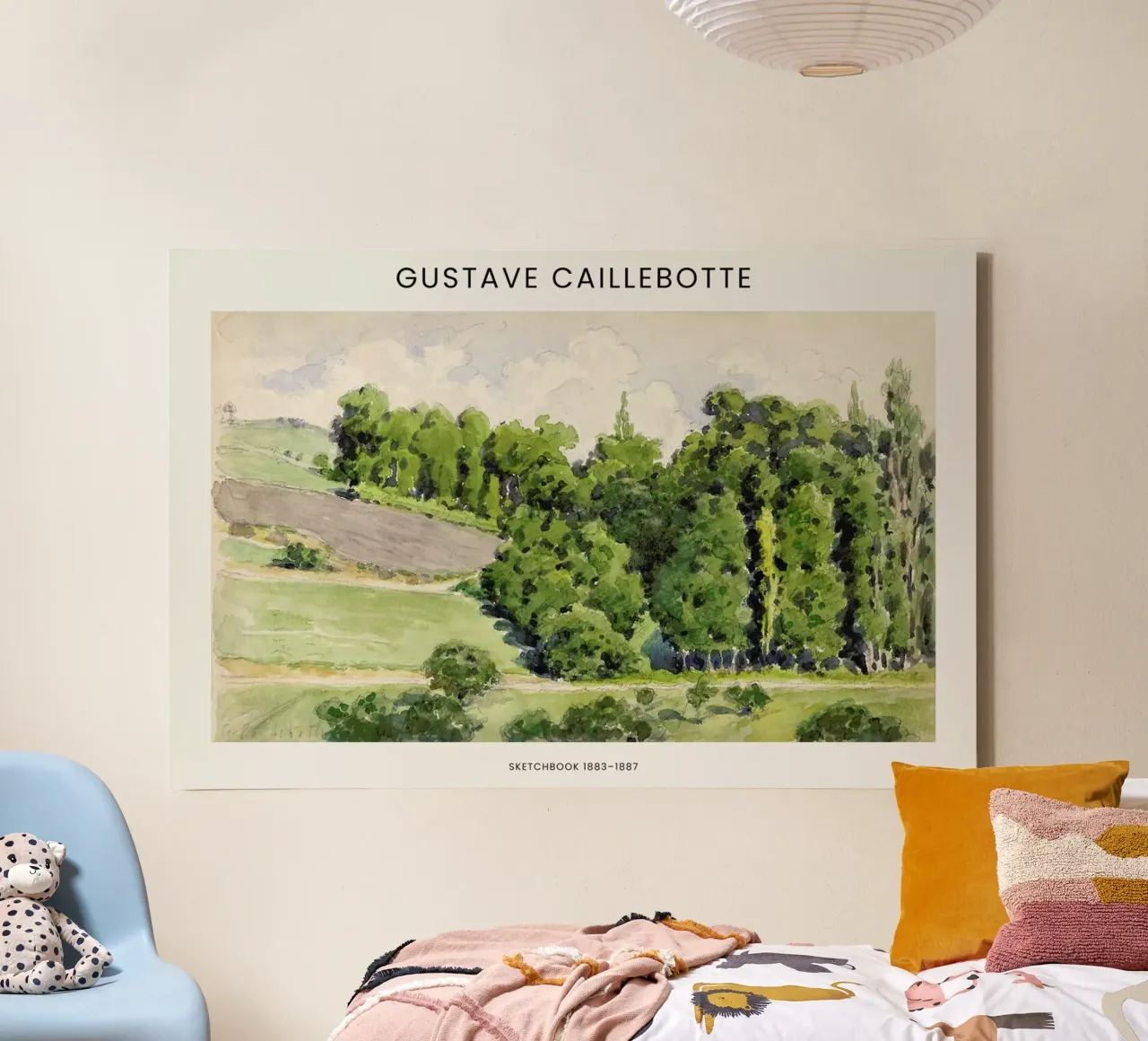 Caillebotte - Sketchbook tela con Cornice a cassetta da Vintage by JUNIQE