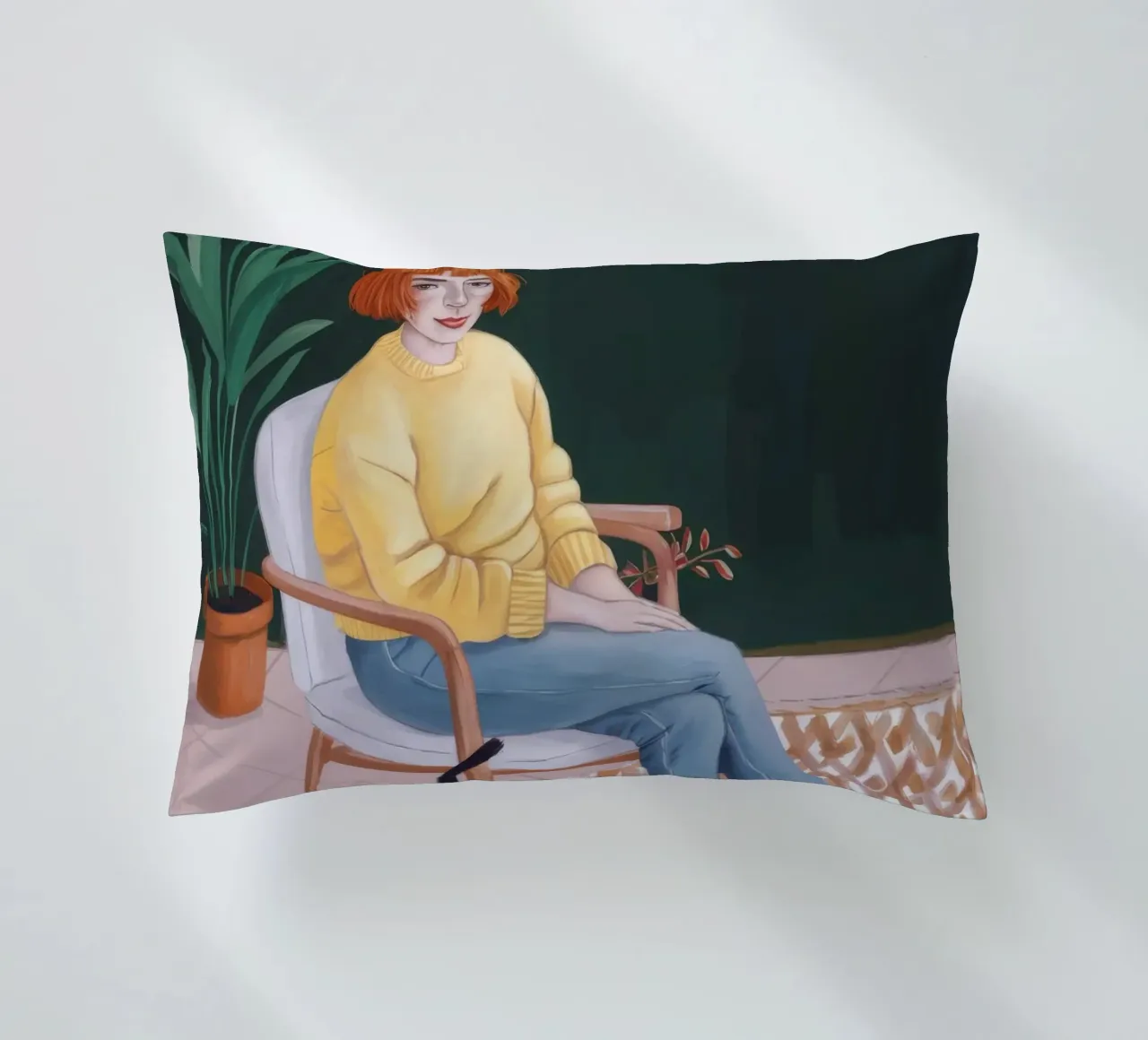 Reverie casalinga d'oro cuscino da Aether Brush
