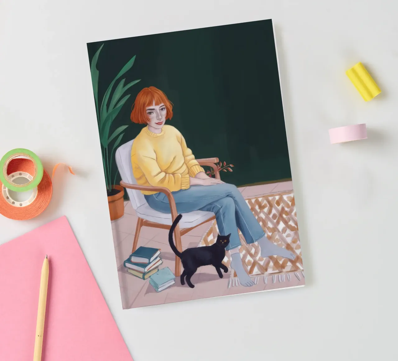 Golden Homely Reverie notebook by Aether Brush