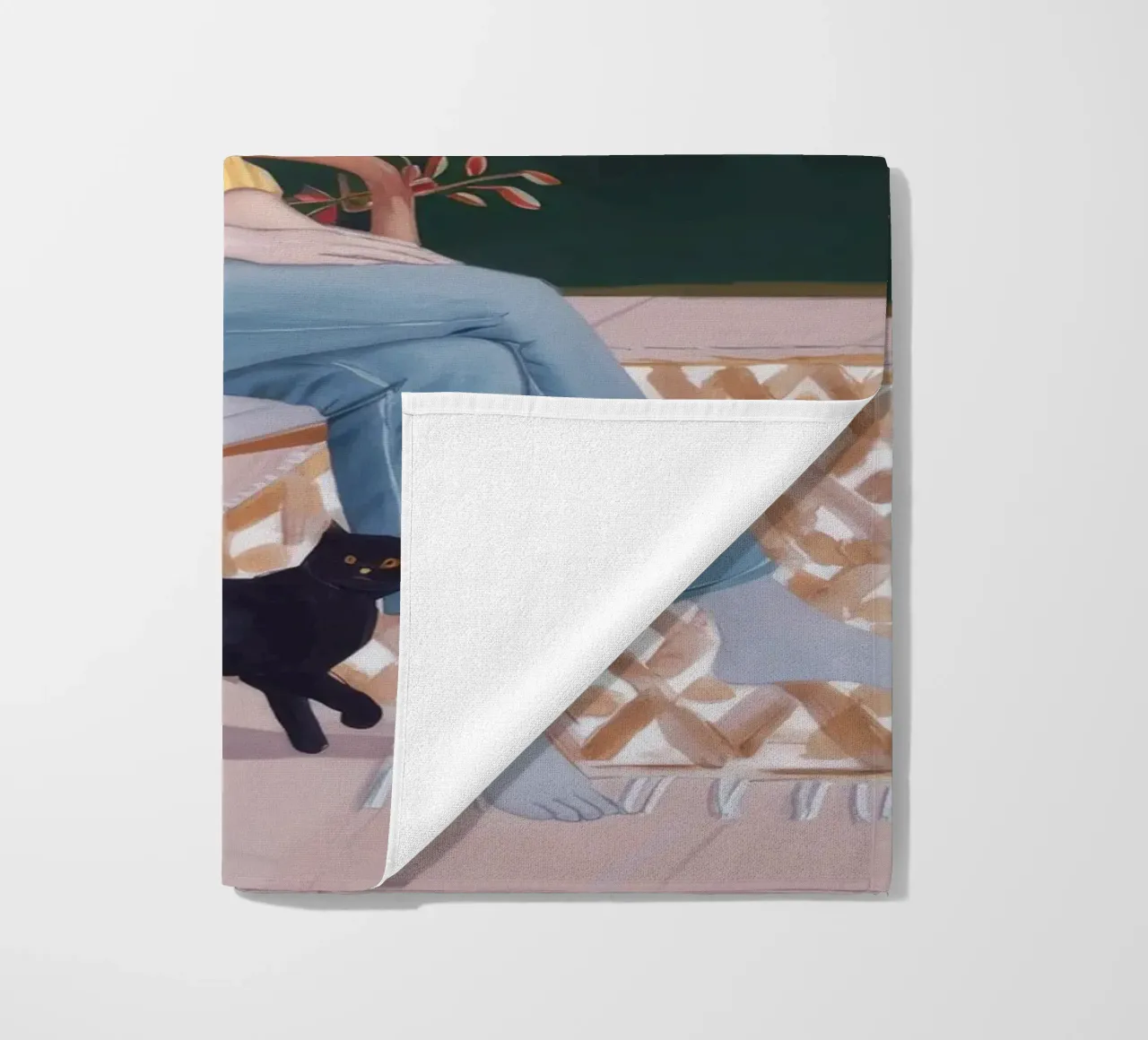 Golden Homely Reverie beach towel by Aether Brush