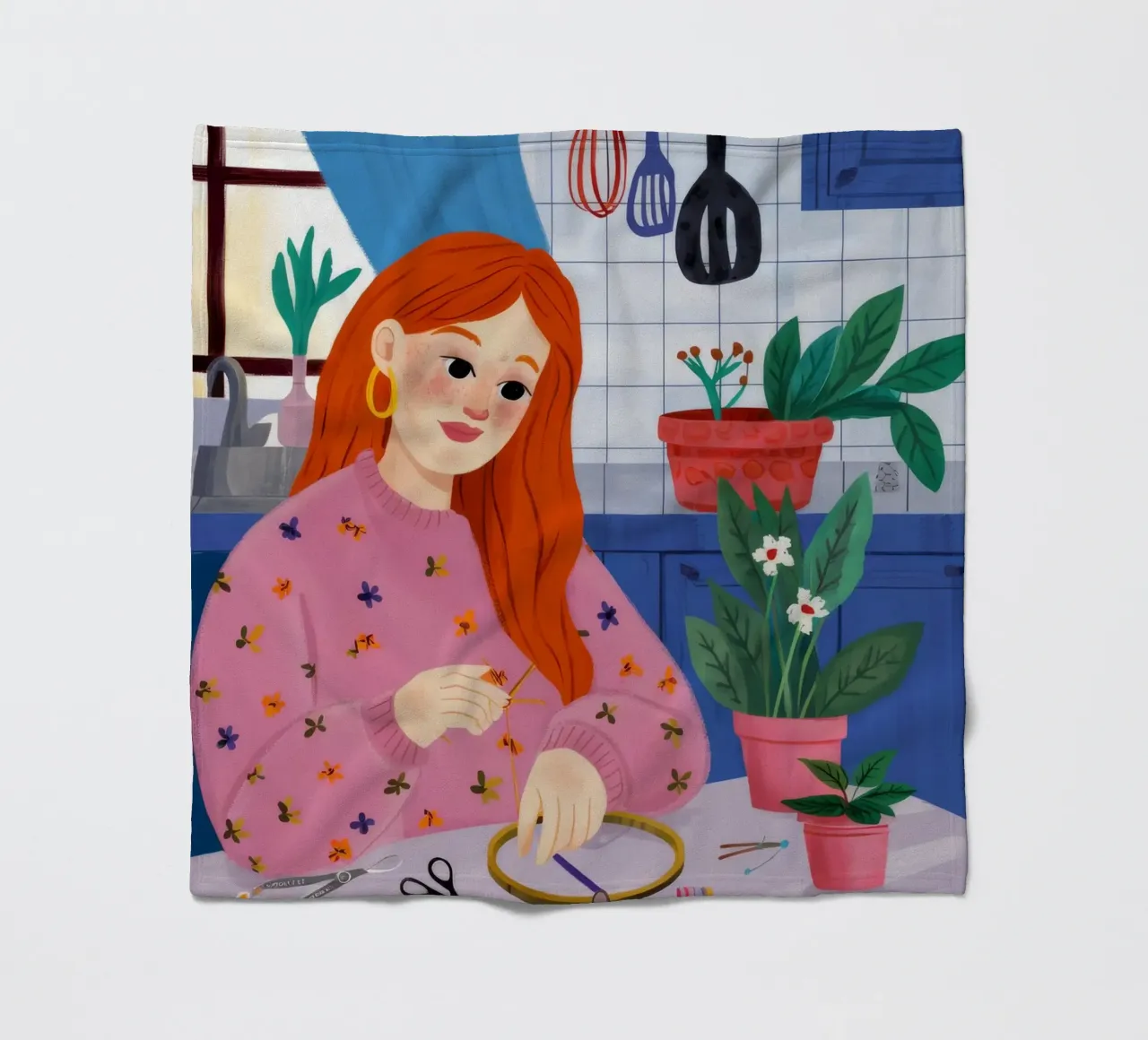 Rituale del cucito sereno coperta in pile da Aether Brush