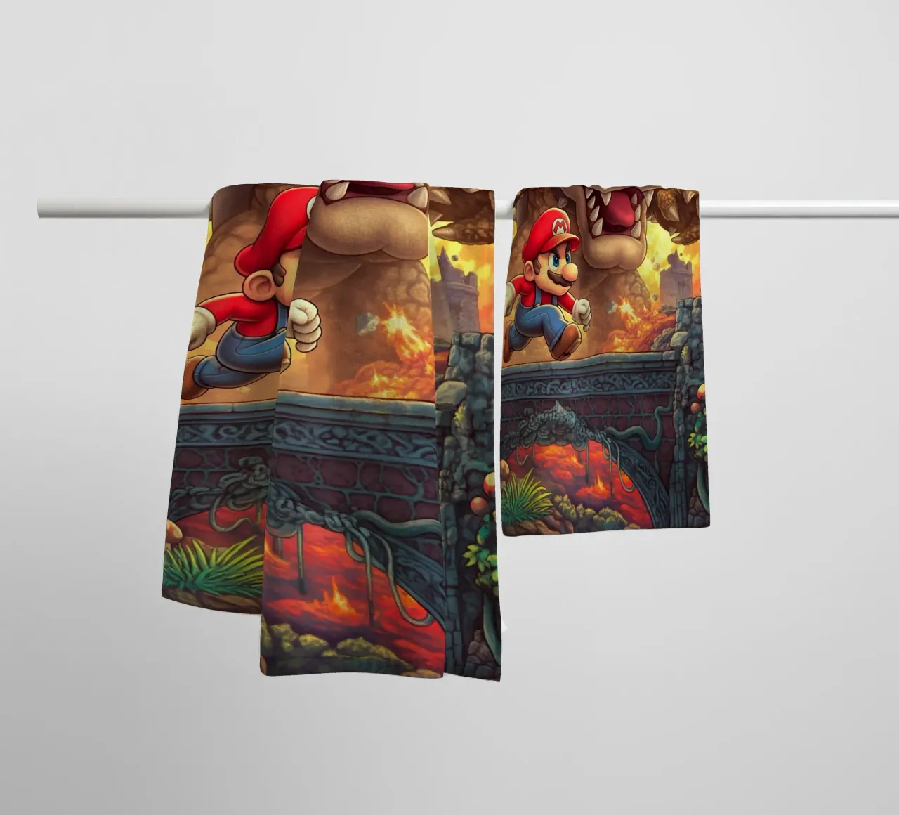 Super Mario towel by Fleur de Lys