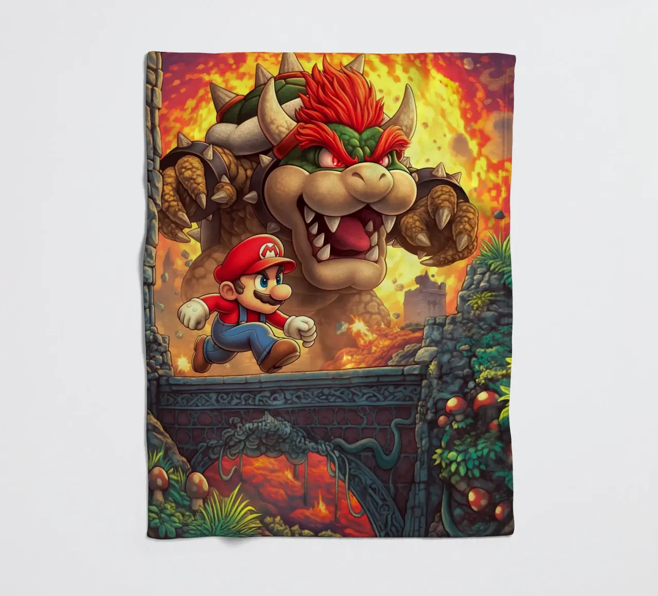 Super Mario fleece blanket by Fleur de Lys