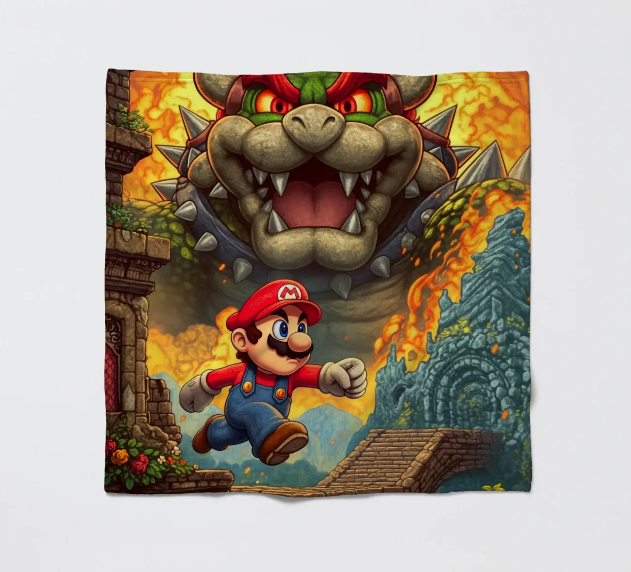 Super Mario fleece blanket by Fleur de Lys